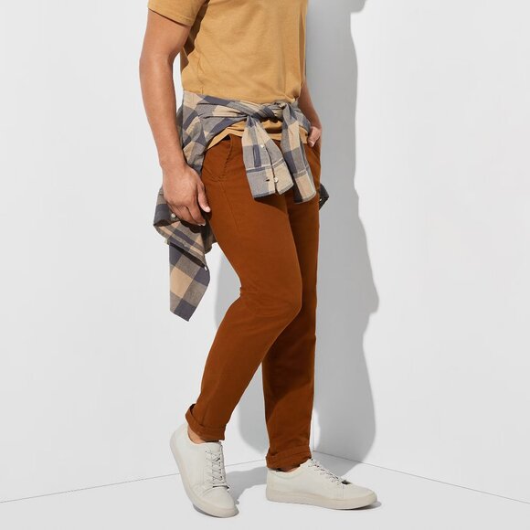 New! Arizona Jean Co. Chinos 38x30 Relaxed Fit Taper Stretch Twill - Picture 3 of 3